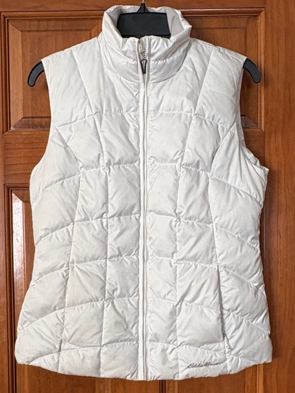 Eddie Bauer White Quilted Down Vest - Women's